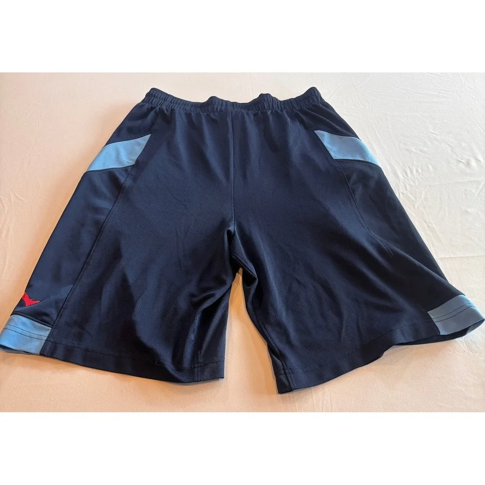 Jordan Dri-FIT Basketball Shorts Navy Blue Light Blue Red Jumpman Mens Small